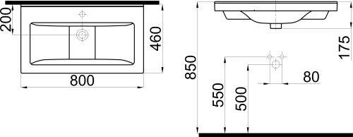 Мебельная раковина STWORKI 80 K0201-0805 в Москве