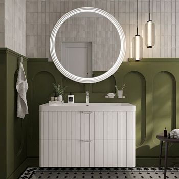 Мебель для ванной STWORKI Ларвик 105 белая матовая в #REGION_NAME_DECLINE_PP#